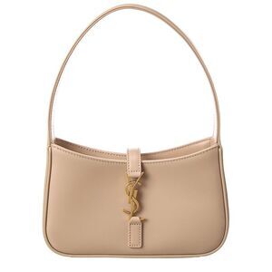 Saint Laurent Le 5 À 7 Mini Leather Hobo Bag, Beige